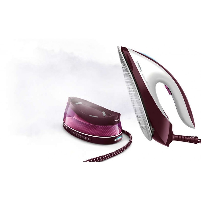 Philips Парогенератор PerfectCare Compact Макс. 5, 3 бара налягане на помпата, До 280 г парен удар, Воден резервоар с вместимост 1, 5 л, Заключване при носене-GC7808/40