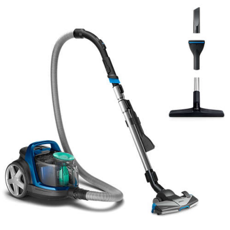 Philips Прахосмукачка без торба PowerPro Active, PowerCyclone 7, Филтър против алергии-FC9552/09