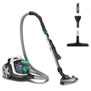Philips Прахосмукачка без торба PowerPro Active, PowerCyclone 7, Филтър против алергии