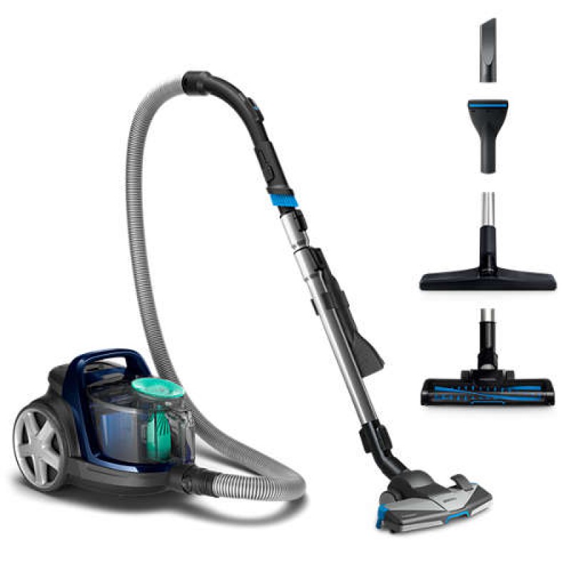 Philips Прахосмукачка без торба PowerPro Active Прахосмукачка без торба PowerCyclone 7, Филтър против алергии, Turbo Brush-FC9556/09
