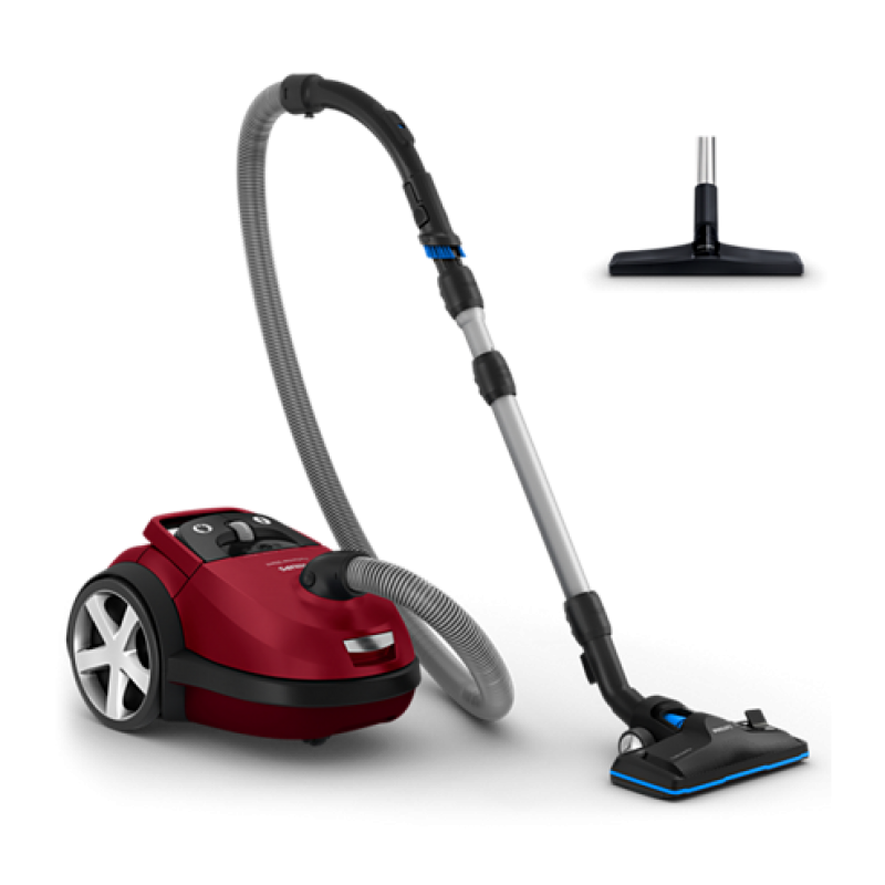 Philips Прахосмукачка с торбичка Performer Silent, Енергиен етикет A+AA, Филтър против алергии, 66 dB за тихо почистване, 12 м радиус-FC8781/09