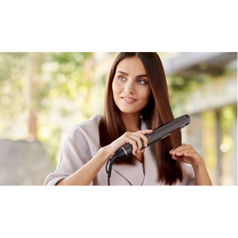 Philips Преса StraightCare Vivid Ends с технологията SplitStop против цъфтящи краища Подхранване с йони Кератинова инфузия-BHS675/00