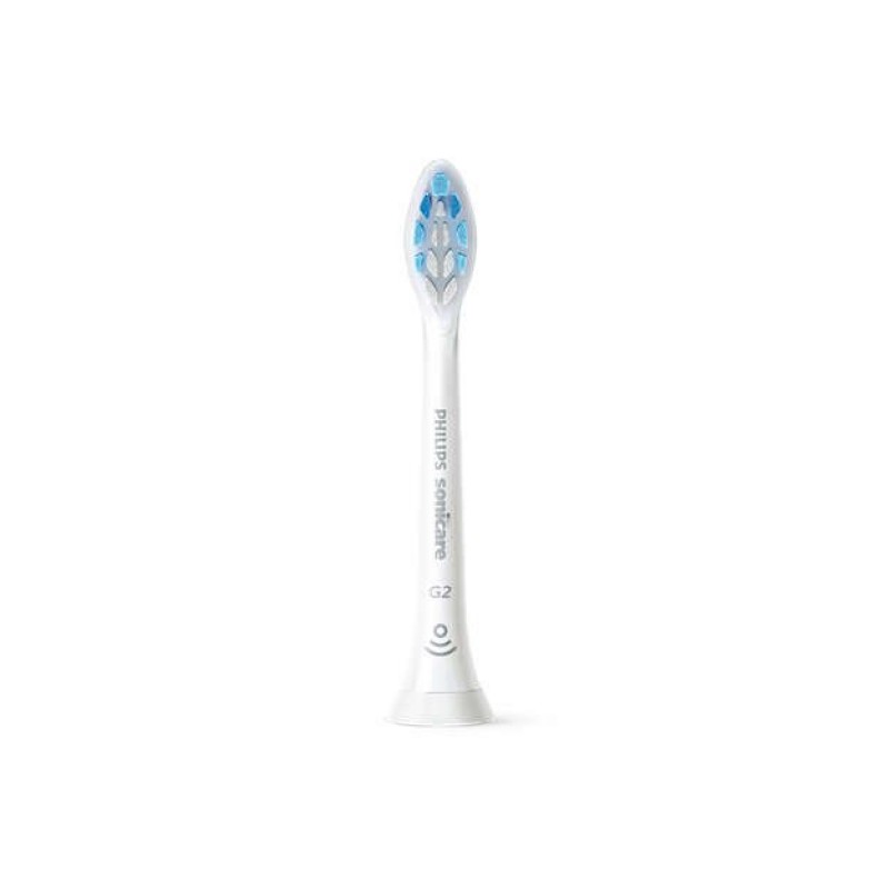 Philips Резервни глави Sonicare G2 Optimal Gum Care (замества ProResults) опаковка – 2 бр., Стандартен размер, Поставяне с щракване, Сдвояване в режим BrushSync-HX9032/10