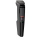 Philips Тример Multigroom series 3000 „6 в 1“, лице 6 инструмента, Самонаточващи се ножчета от стомана, До 60 минути време за работа, Изплакващи се приставки-MG3710/15