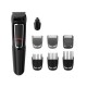 Philips Тример Multigroom series 3000 „8 в 1“, лице и коса 8 инструмента, Самонаточващи се ножчета от стомана, До 60 минути време за работа, Изплакващи се приставки-MG3730/15