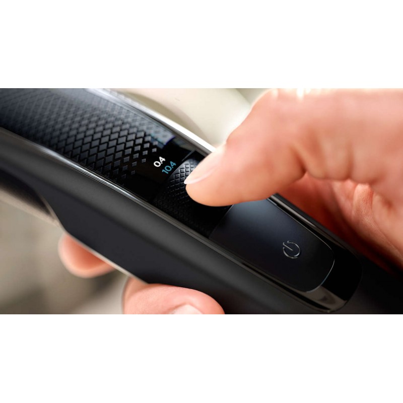 Philips Тример за подстригване на брада series 5000 0,2 mm прецизни настройки, Самонаточващи се метални ножчета, 60 мин. безжична работа/1 ч. зареждане, + Тример за нос NT1150-BT5515/15