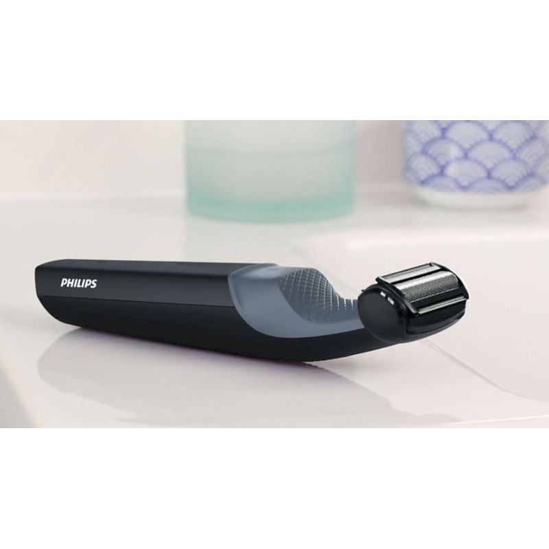 Philips Водоустойчив тример за тяло  series 3000, Бръснене с нежност към кожата, 1 гребен за поставяне с щракване, 3 мм, 50 мин без кабел/8 ч зареждане-BG3010/15