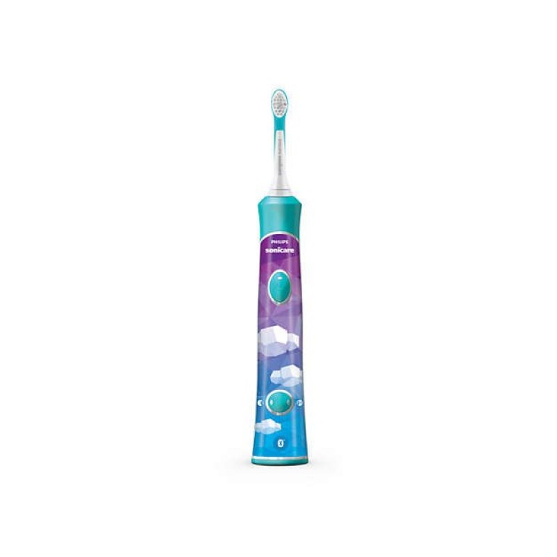 Philips детска четка за зъби Sonicare For Kids, Вграден Bluetooth®, Приложение за тренировка, 1 глава за четка, 2 режима + 8 стикера-HX6321/04