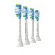 Philips комплект резервни глави Sonicare, Стандартен размер, Поставяне с щракване, Сдвояване в режим BrushSync 4бр, цвят бял-HX9044/17
