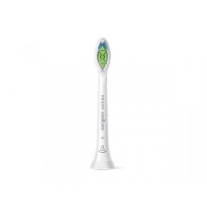Philips комплект резервни глави Sonicare W Optimal White Стандартни, 4 бр. в опаковка, Стандартен размер, Поставяне с щракване, Сдвояване в режим BrushSync