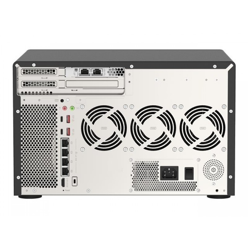 QNAP 12-Bay TurboNAS 8x3.5inch + 42.5inch SSD SATA 6G Intel Xeon W-1250 6 cores 12 threads 3.3GHz 16GB DDR4 ECC RAM-TVS-H1288X-W1250-16G