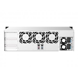 QNAP 16-bay Rackmount NAS AMD Ryzen V1000 series V1500B 4C/8T 2.2GHz 16GB DDR4 RAM 2x2.5GbE LAN optional 10GbE & M.2 NVMe/SATA