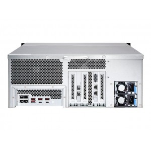 QNAP 24-Bay 4U Rackmount NAS Intel Xeon E-2236 6 cores/12 threads 3.4GHz processor 128GB ECC DDR4 24x2.5inch/3.5inch SATA