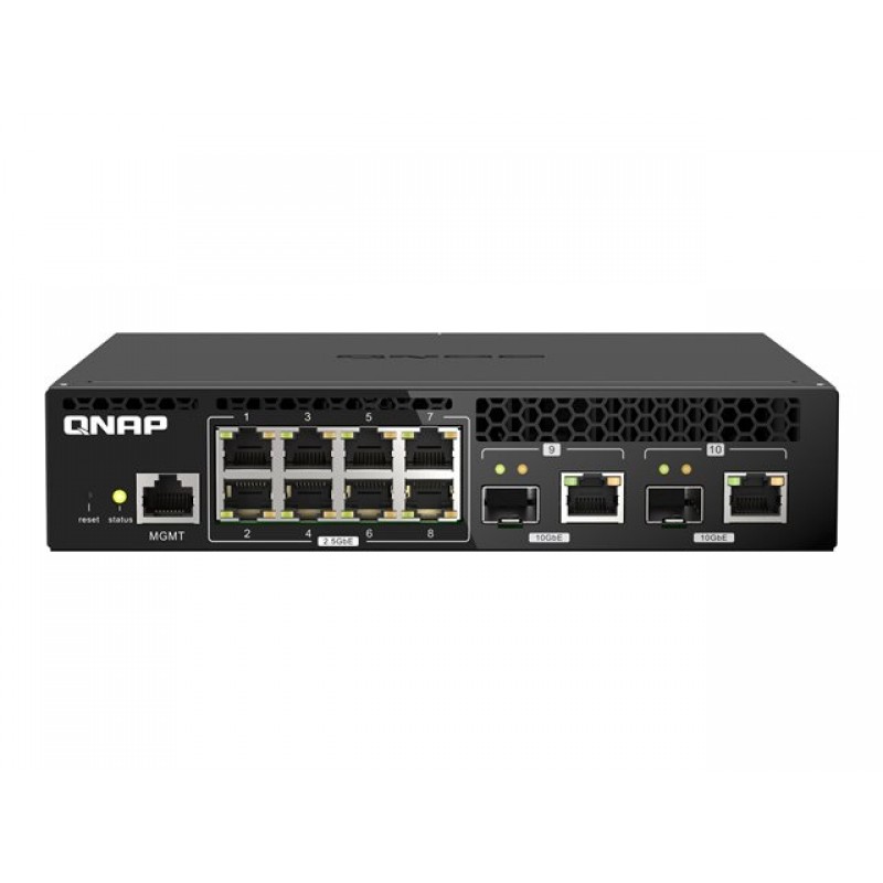 QNAP QSW-M2108R-2C 8x 2.5GbE 2x 10GbE SFP+ NBASE-T Combo web managed switch, QSW-M2108R-2C