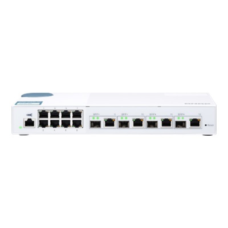 QNAP QSW-M408-4C 8 port 1Gbps 4 port 10G SFP+/ NBASE-T Combo Web Managed Switch, QSW-M408-4C
