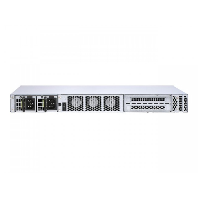 QNAP QuCPE-7012-D2123IT-8G Intel Xeon D-2123IT 8x2.5GbE RJ45 ports and 4x10GbE SFP+ ports 1x network module 1x PCIe Gen3 x8