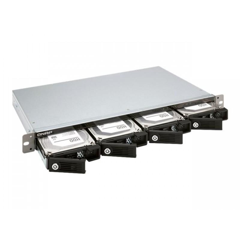 QNAP TR-004U 4-bay Rackmount 1U 12 short-depth rackmount 3.5inch SATA USB 3.0 type-C hardware RAID external enclosure, TR-004U