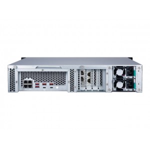 QNAP TS-h1283XU-RP-E2236-128G 12-bay QTS hero Xeon E-2236 3.4Ghz 128GB RAM 4x1GbE 4x10Gb 2x300W