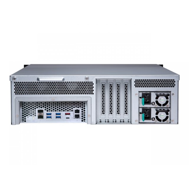 QNAP TS-h1677XU-RP-3700X-32G 16-bay QuTS hero NAS AMD Ryzen 7 3700X 8c 3.6GHz 32GB RAM 2xGbE 2x10GbE USB, TS-H1677XU-RP-3700X-32G