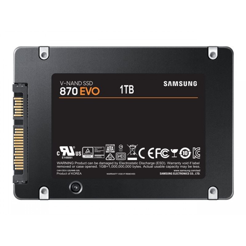 SAMSUNG SSD 870 EVO 1TB 2.5inch SATA 560MB/s read 530MB/s write-MZ-77E1T0B/EU