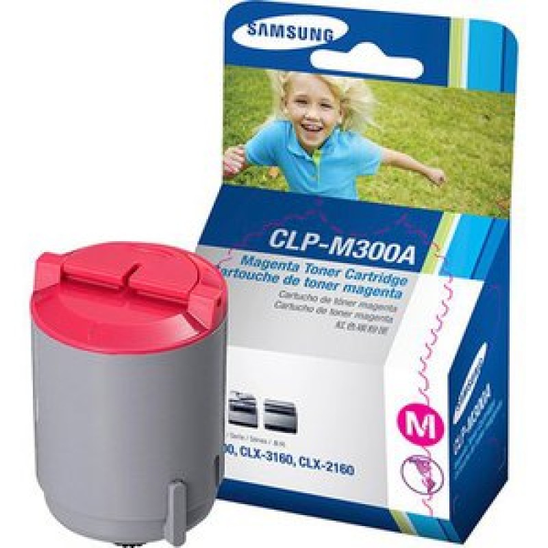 Magenta Toner (up to 1 000 A4 Pages at 5% coverage)* CLP-300/CLX-2160/CLX 3160 Series-CLP-M300A/ELS