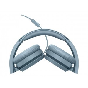 PHILIPS Headphones with mic blue 32mm speaker drivers for powerful and dynamic sound