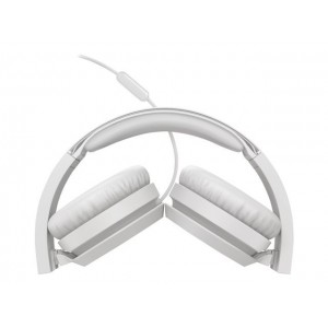 PHILIPS Headphones with mic white 32mm speaker drivers for powerful and dynamic sound