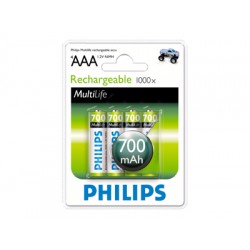 PHILIPS Rechargeable battery AAA 700mA 4pcs