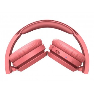 PHILIPS Wireless On Ear Headphone with mic 32mm drivers/closed-back red