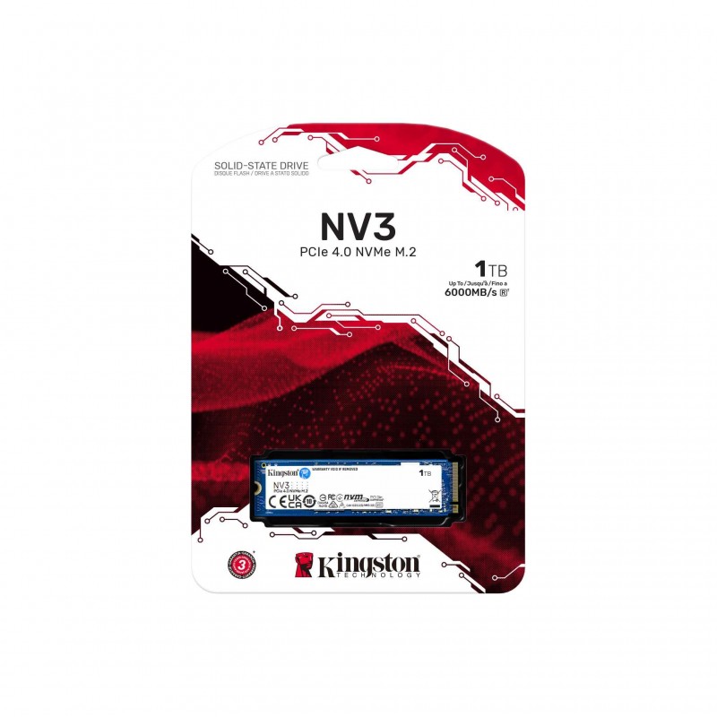 SSD KINGSTON NV3 M.2-2280 PCIe 4.0 NVMe 1000GB, KIN-SSD-SNV3S-1000G