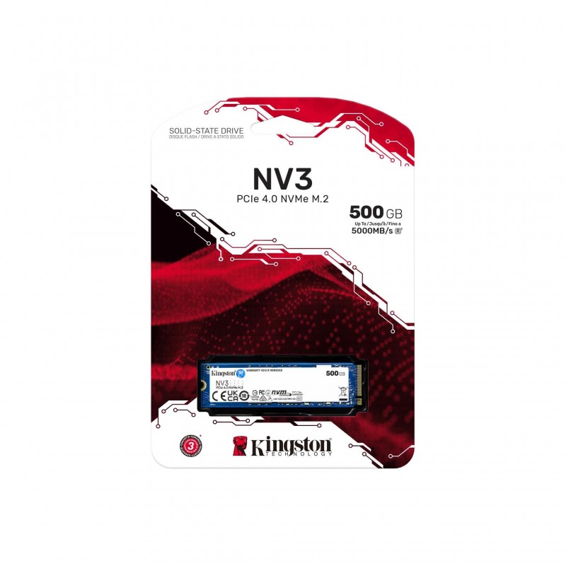 SSD KINGSTON NV3 M.2-2280 PCIe 4.0 NVMe 500GB, KIN-SSD-SNV3S-500G