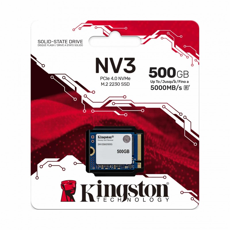 SSD KINGSTON NV3 PCIe 4.0 NVMe M.2 2230 - 512GB, KIN-SSD-SNV3SM3-500G