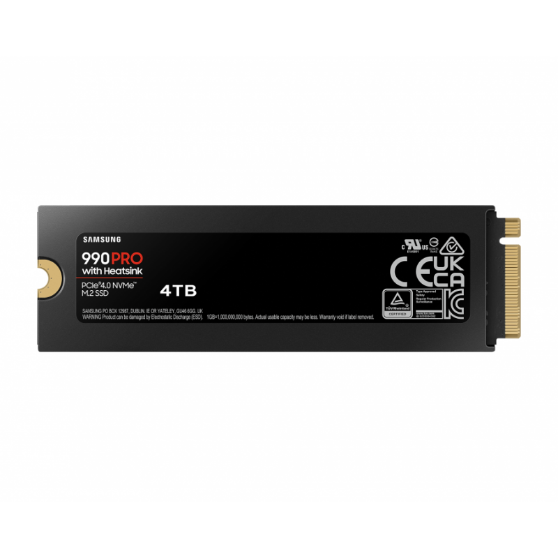 SSD SAMSUNG 990 PRO с Heatsink 4TB, MZ-V9P4T0CW, SAM-SSD-MZ-V9P4T0CW