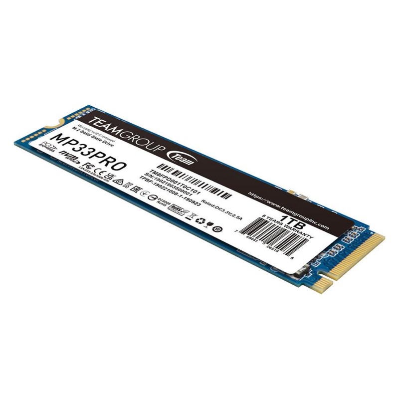 SSD Team Group MP33 PRO, M.2 2280 NVMe, 1TB,  PCIe Gen3x4, TEAM-SSD-MP33-P-1TB