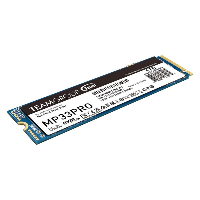 SSD Team Group MP33 PRO, M.2 2280 NVMe, 1TB,  PCIe Gen3x4, TEAM-SSD-MP33-P-1TB