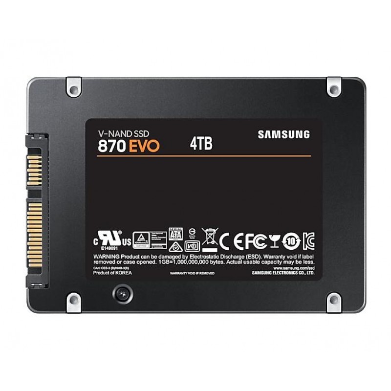 Solid State Drive (SSD) SAMSUNG 870 EVO SATA 2.5”, 4TB, SATA 6 Gb/s, MZ-77E4T0B/EU, SAM-SSD-MZ-77E4T0B-EU