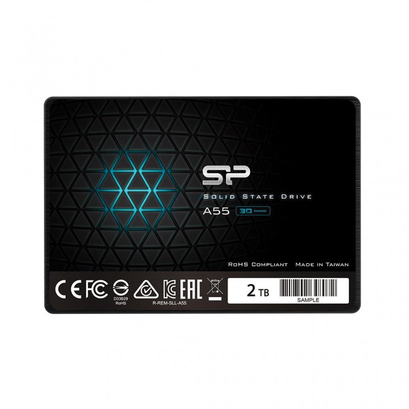 Solid State Drive (SSD) SILICON POWER A55, 2.5, 2 TB, SATA3 3D NAND flash, SLP-SSD-A55-2TB