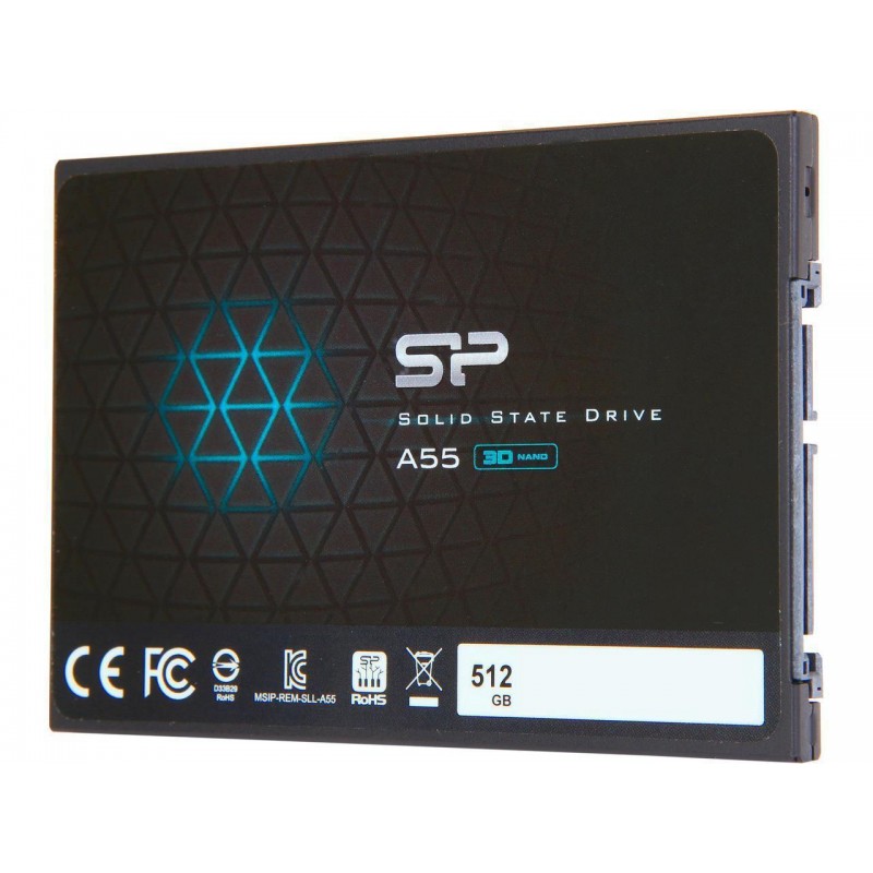 Solid State Drive (SSD) SILICON POWER A55, 2.5", 512 GB, SATA3 3D NAND flash-А55