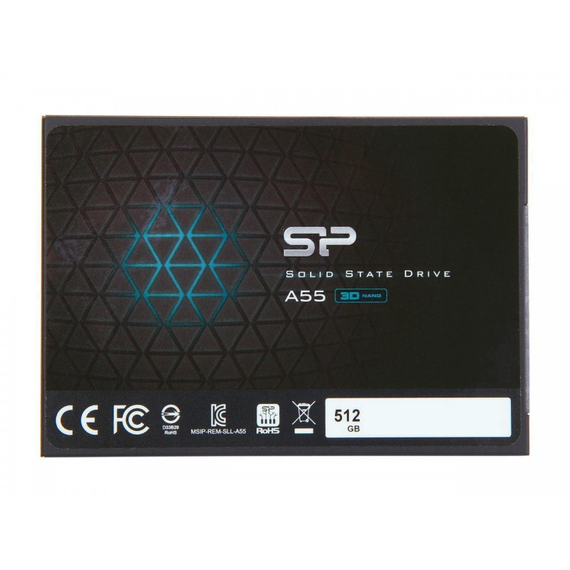 Solid State Drive (SSD) SILICON POWER A55, 2.5", 512 GB, SATA3 3D NAND flash-А55