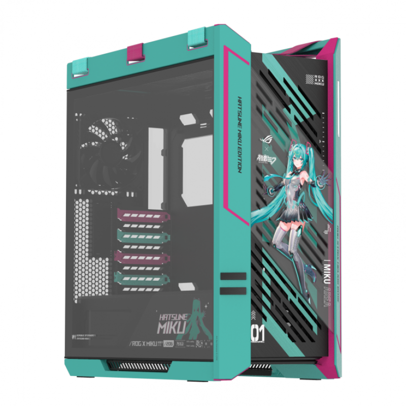 Кутия ASUS ROG Strix Helios II Hatsune Miku Edition E-ATX Mid-Tower