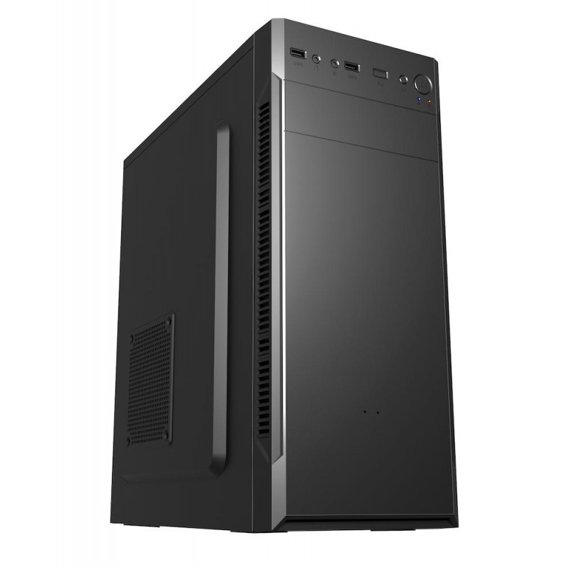 Кутия FSP CMT160 ATX Mid Tower, Черна, FORT-CASE-CMT160