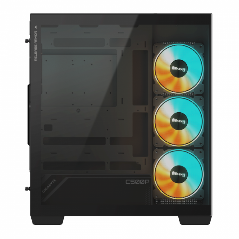 Кутия Gigabyte C500 PANORAMIC Stealth Black - Mid-Tower, GA-CASE-C500P-ST