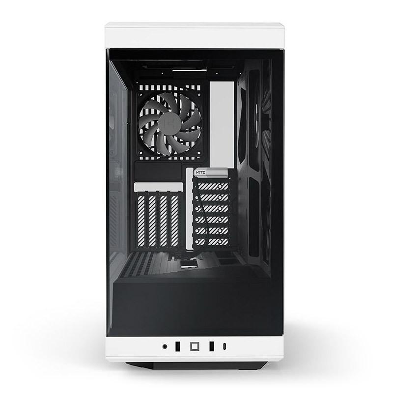 Кутия HYTE Y40 Tempered Glass, Mid-Tower, Бяло и Черно, HYTE-CASE-GEHY-013
