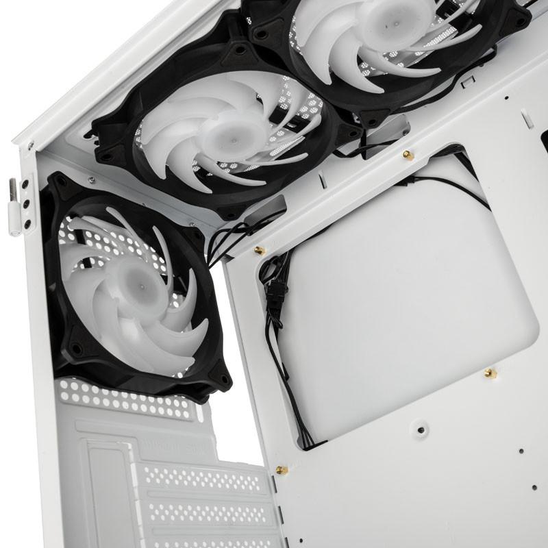 Кутия Kolink Observatory MX Mesh ARGB TG Mid-Tower, Бял, KOLINK-CASE-GEKL-140