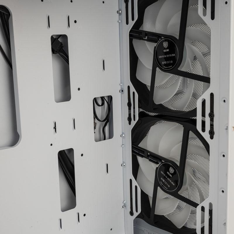 Кутия Kolink Observatory MX Mesh ARGB TG Mid-Tower, Бял, KOLINK-CASE-GEKL-140