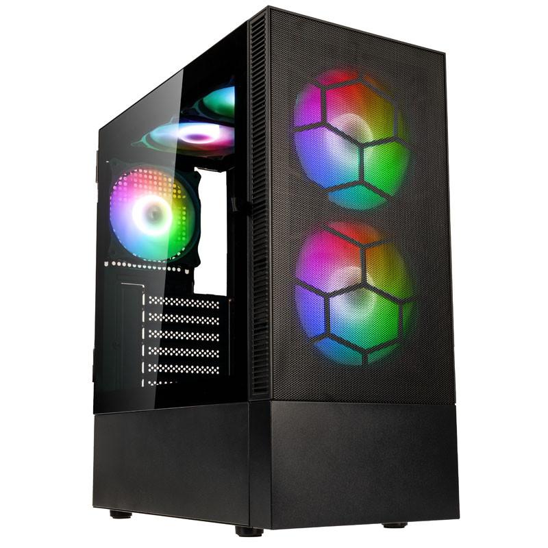 Кутия Kolink Observatory MX Mesh ARGB TG Mid-Tower, Черна, KOLINK-CASE-GEKL-138