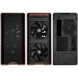 Кутия Lian-Li LANCOOL 217 Mid-Tower, Tempered Glass, Wood-Black