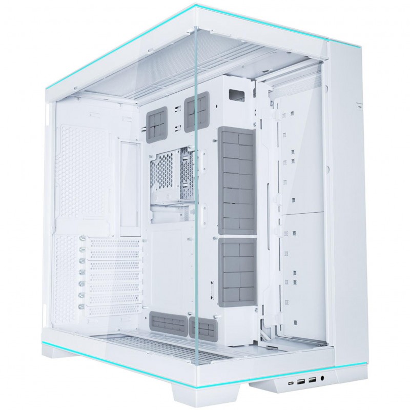 Кутия Lian Li PC-O11 Dynamic EVO RGB Mid-Tower, Tempered Glass, Бяла, LL-CASE-GELI-943