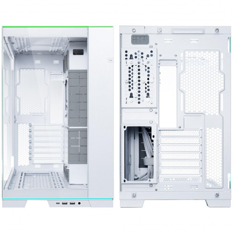Кутия Lian Li PC-O11 Dynamic EVO RGB Mid-Tower, Tempered Glass, Бяла, LL-CASE-GELI-943