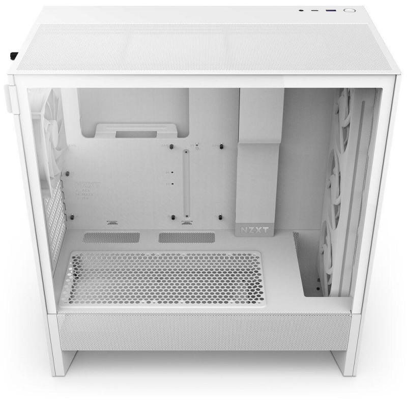 Кутия NZXT H5 Flow RGB 2024 White, Mid-Tower, NZXT-CASE-H52FW-R1